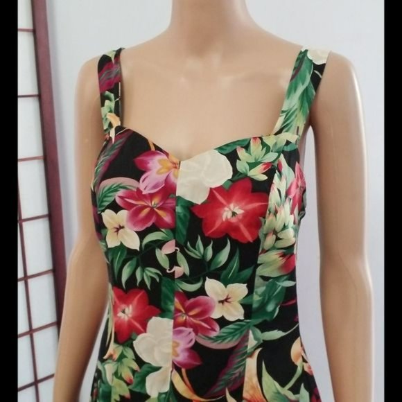 FLORAL SAND DOLLARS SUMMER SUN DRESS SIZE M - Picture 2 of 8